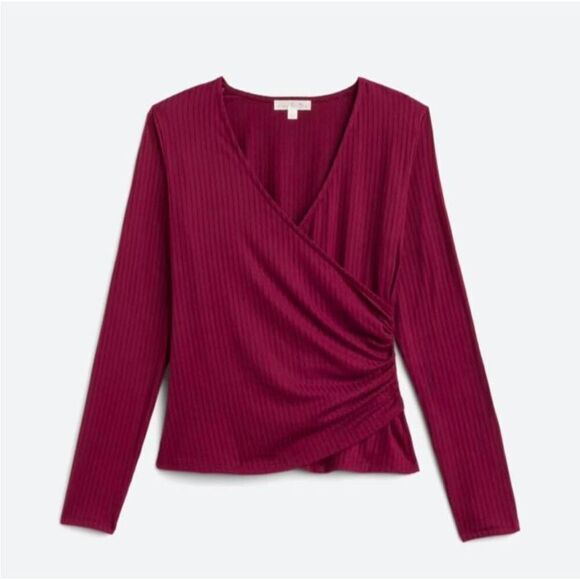 Stitch Fix Nine Britton Rogue Ribbed Front Cross Knit Top - Picture 1 of 3